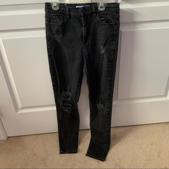 Dynamite Denim - Dynamite Black Ripped Skinny Jeans Size 27